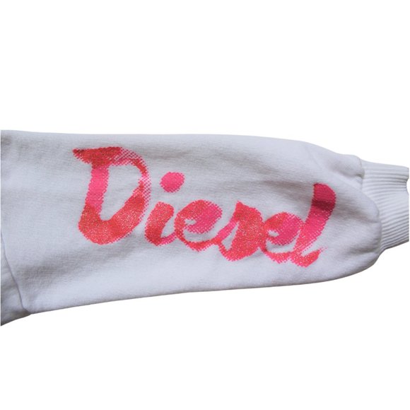 Diesel Girls Sweatshirt SZ 5 White & Pink - Picture 4 of 9